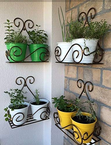 Cactus Creek Art Indoor & Outdoor Wall Mounted Metal Plant Stand