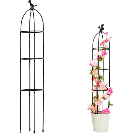 Harbor Garden Plant Support Cages Stakes - 120CM Plastic Creeper Support Stands