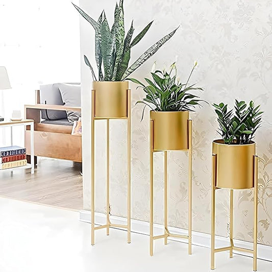 Havenly Decor Modern Metal Floor Flower Stands Planter for Living Room