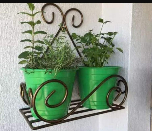 Cactus Creek Art Indoor & Outdoor Wall Mounted Metal Plant Stand
