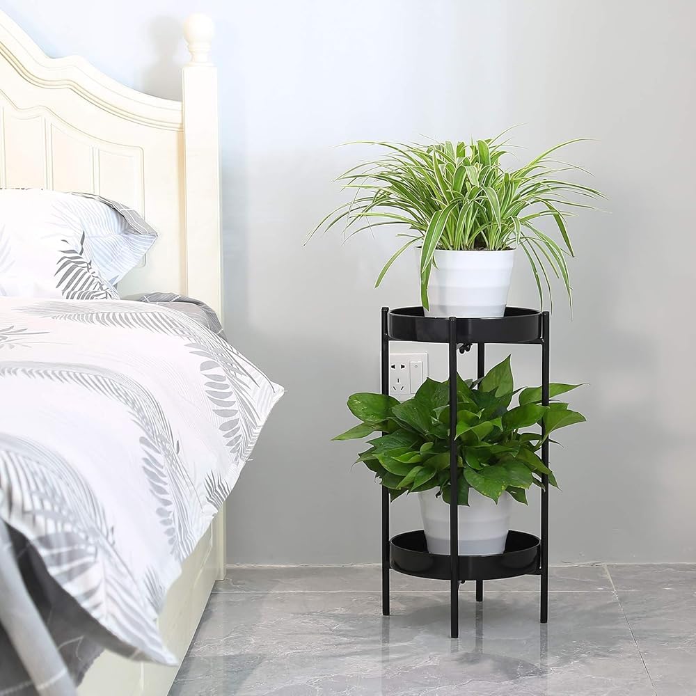Orchard Modern 2-Tier Metal Plant Stand for Indoor & Outdoor