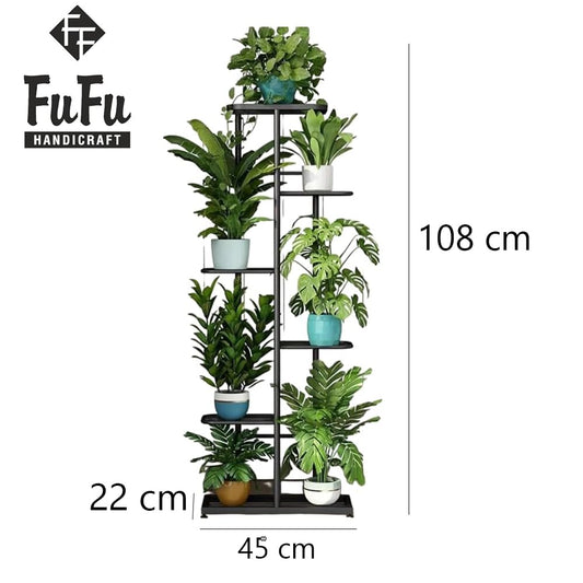 Fiora Handicraft Plant Stand with Pot Display Tiered Shelf Floor Mount Rack