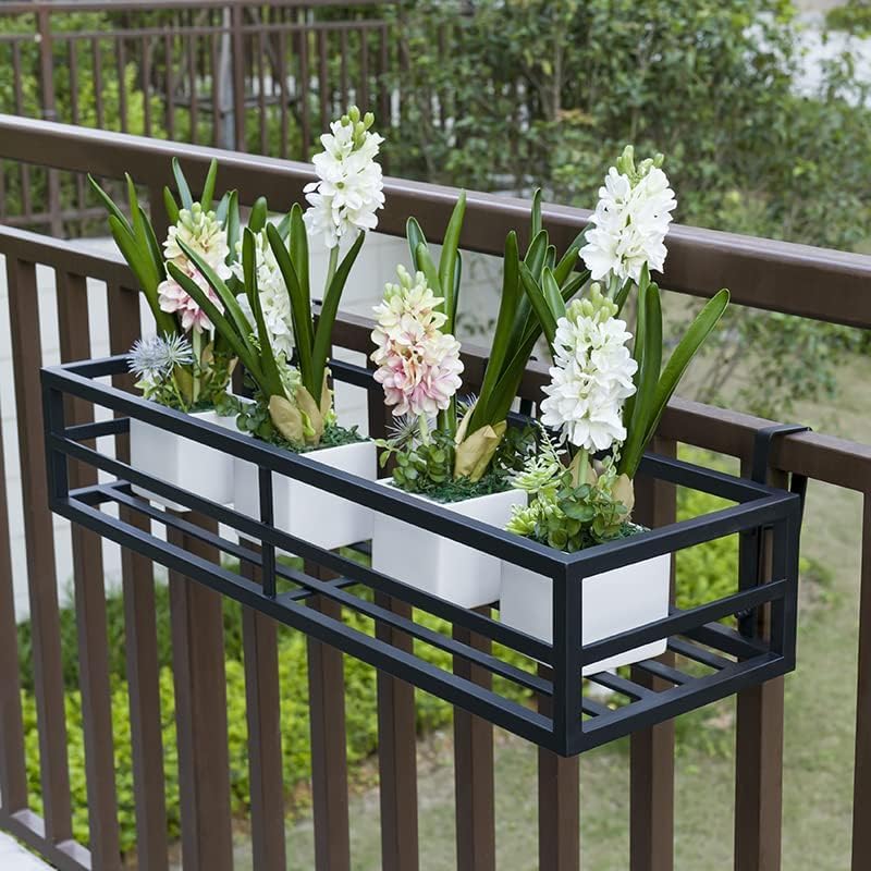 Ironclad Solid Railing 26 in Pot Stand Indoor Outdoor Premium Hanging Plant Stand