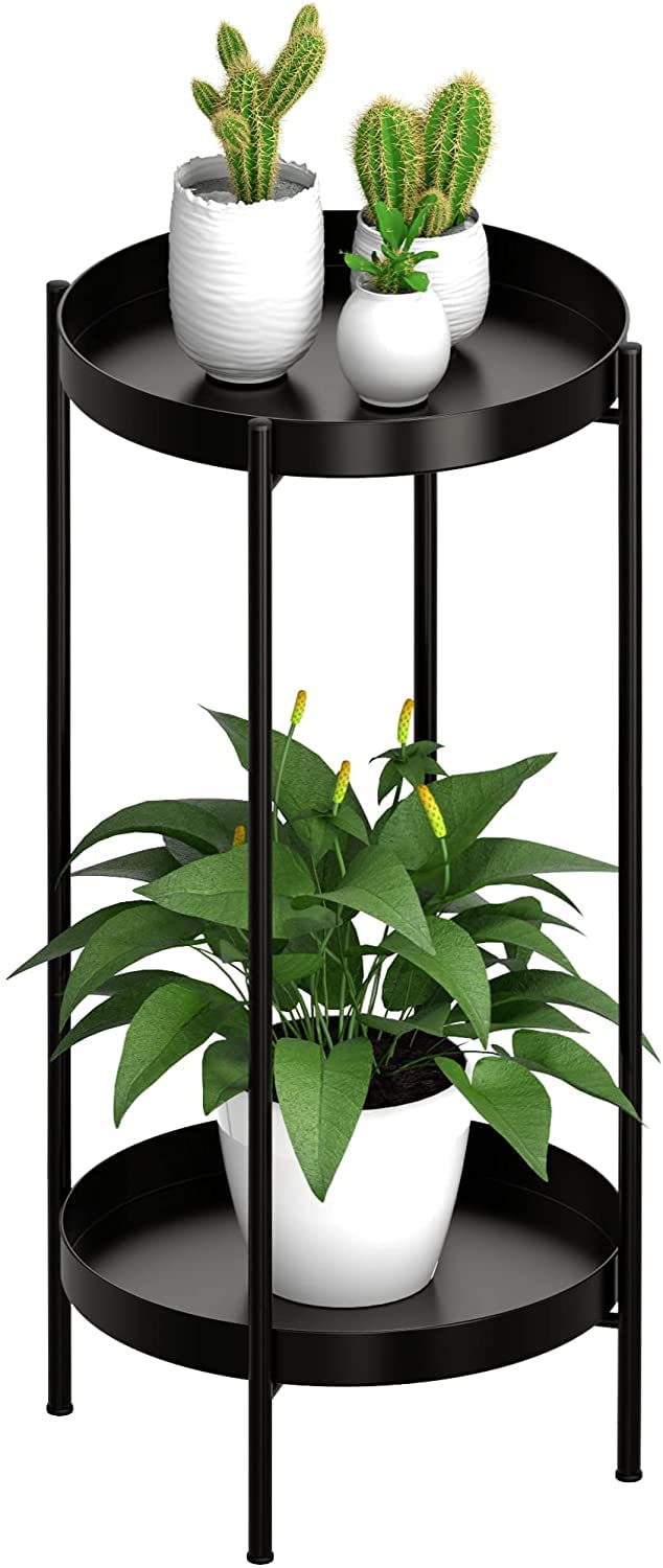 Orchard Modern 2-Tier Metal Plant Stand for Indoor & Outdoor