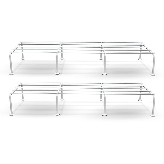 Blossom & Bloom Premium Rectangular Anti-Rust Metal Plant Stand Set (Pack of 2)