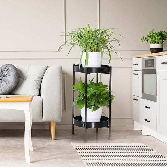 Orchard Modern 2-Tier Metal Plant Stand for Indoor & Outdoor