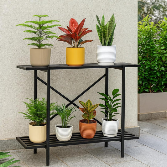 Evergreen Adam Plant Stands for Outdoor Balcony, Flower Pot Stand