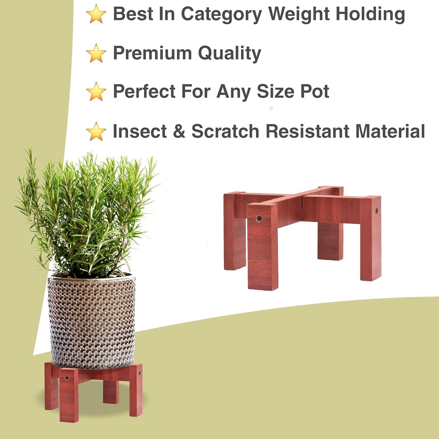 Dime Store Wooden Balcony Garden Plant Stand