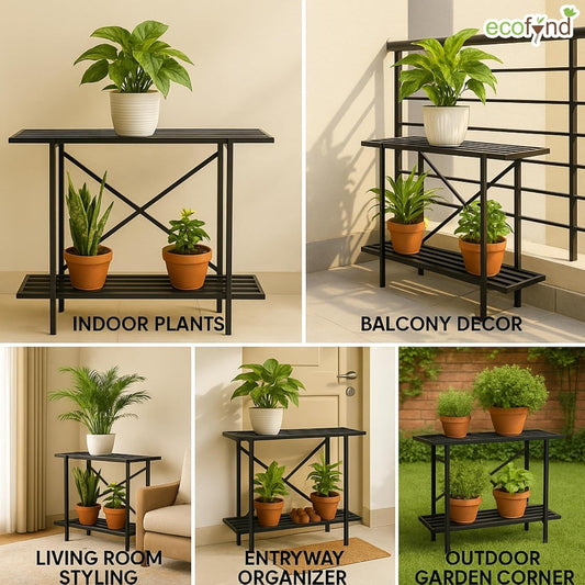 Evergreen Adam Plant Stands for Outdoor Balcony, Flower Pot Stand