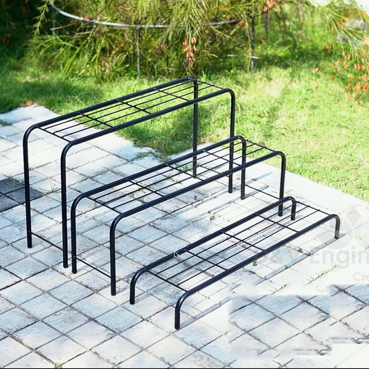 DecorVue Metal Planter Stand | 3-Tier Flower Pot Rack for Indoor & Outdoor Use