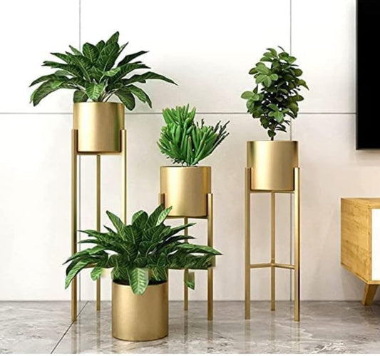 Havenly Decor Modern Metal Floor Flower Stands Planter for Living Room