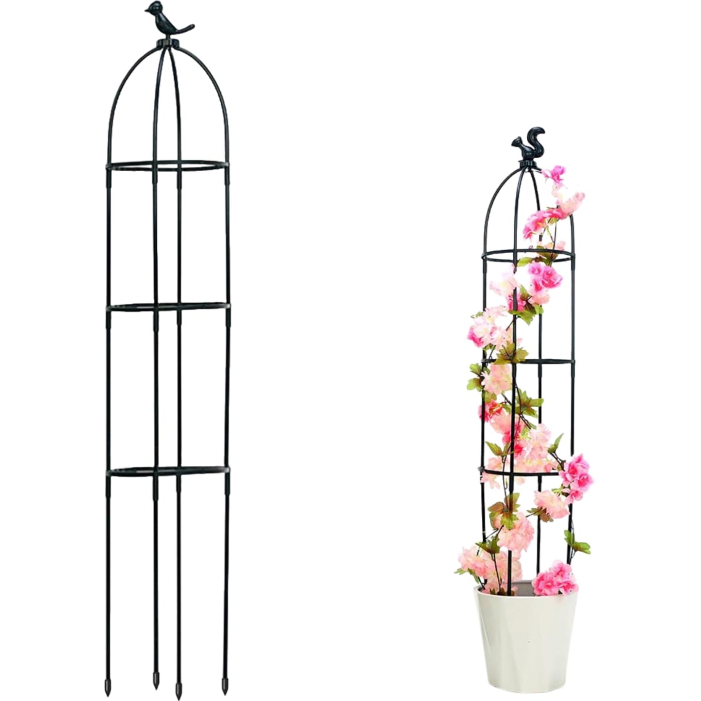 Harbor Garden Plant Support Cages Stakes - 120CM Plastic Creeper Support Stands