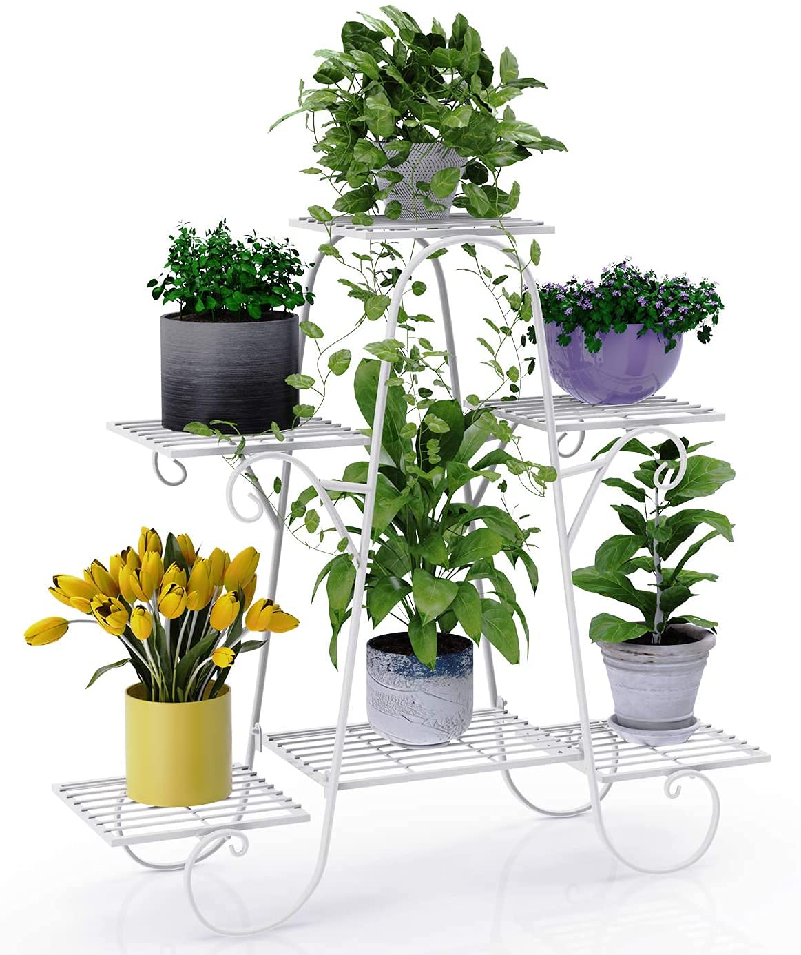 Kalani 6 Tier Plant Stands for Indoors and Outdoors, Flower Pot