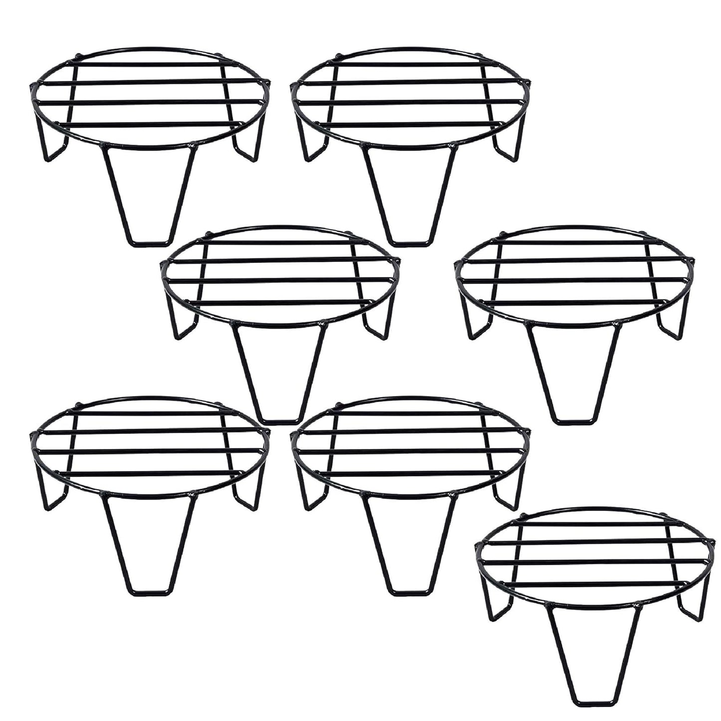 Lush Living Pack of 7 Metal Plant Stand for Balcony